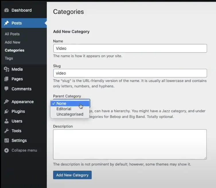 How to Add Categories on WordPress